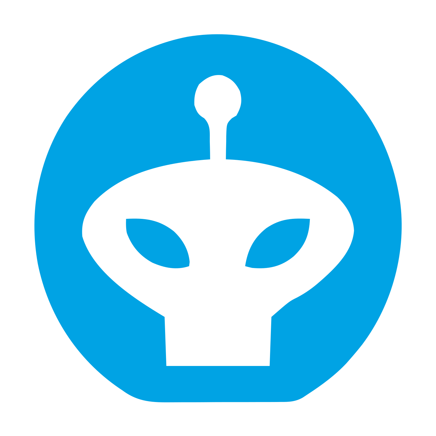 Alien Robot Head Logo #00a3e4