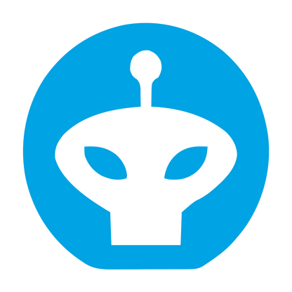 Alien Robot Head Logo #00a3e4