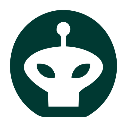 Alien Robot Head Logo #003932