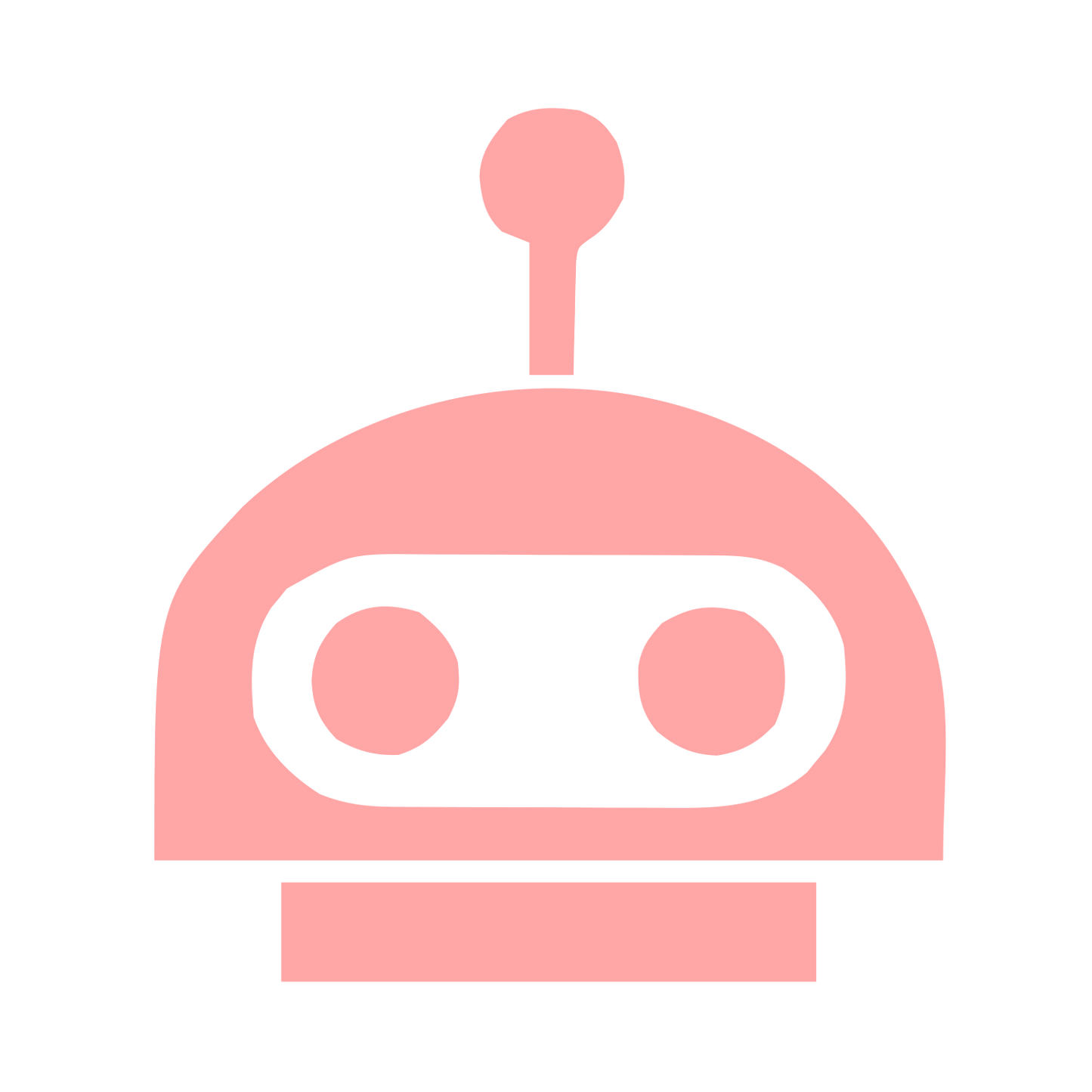 Bold Robot Head Logo #ffa6a6