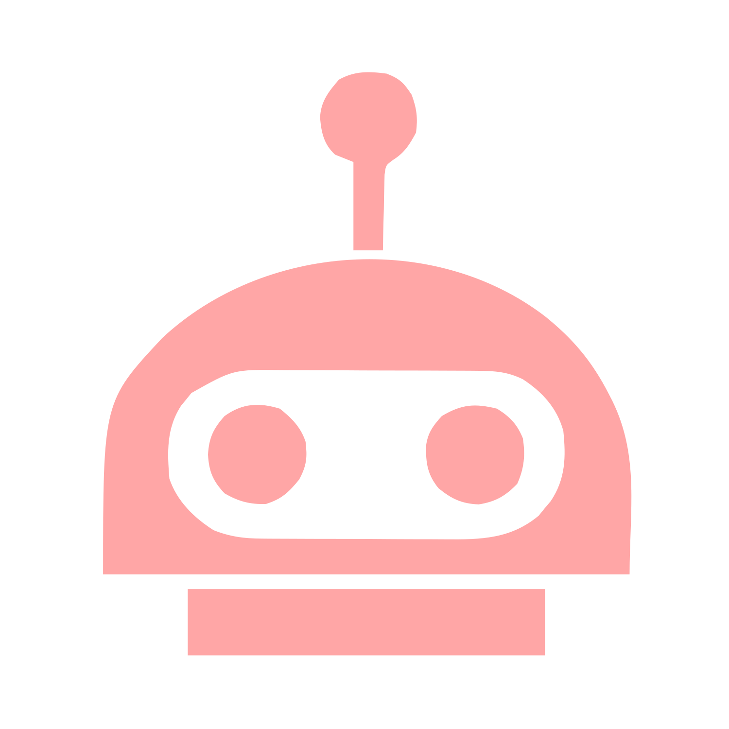 Bold Robot Head Logo #ffa6a6