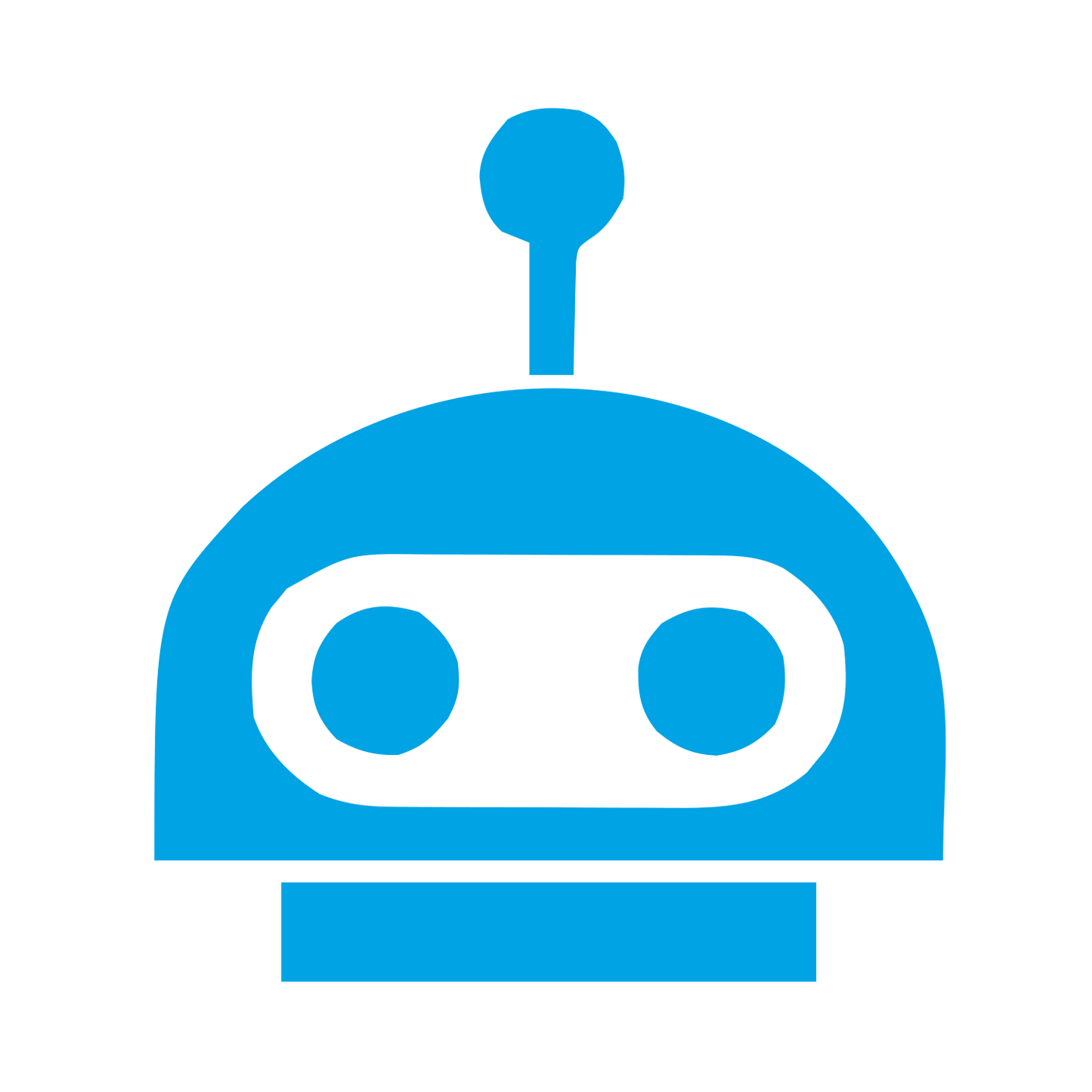 Bold Robot Head Logo #00a3e4