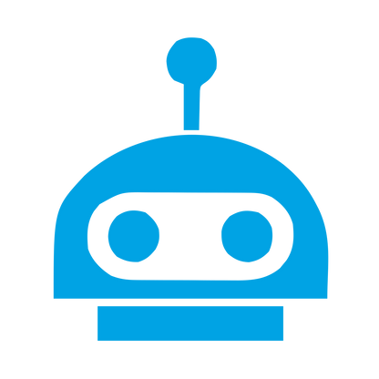 Bold Robot Head Logo #00a3e4