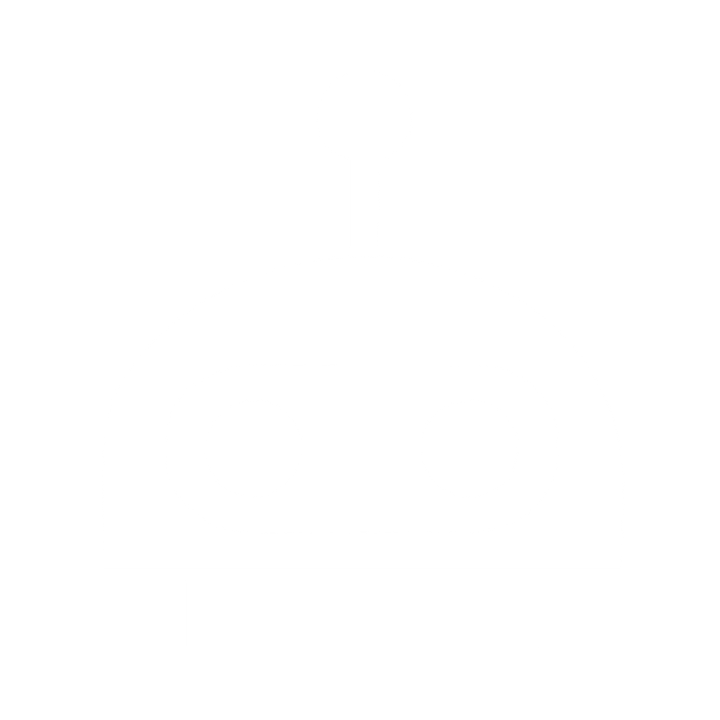 Bold Robot Head Logo #ffffff