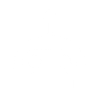 Bold Robot Head Logo #ffffff