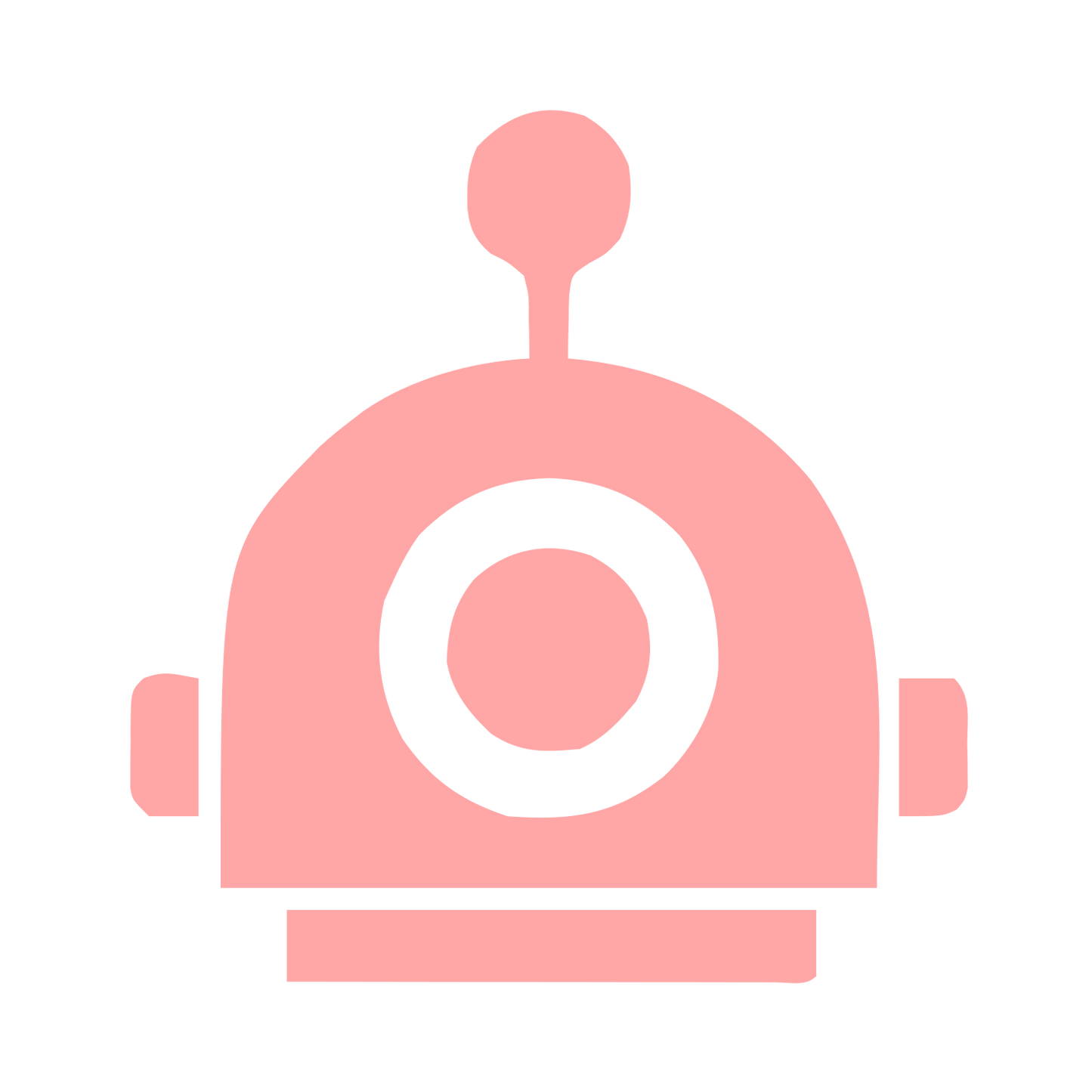 Robot Head Bold Logo #ffa6a6