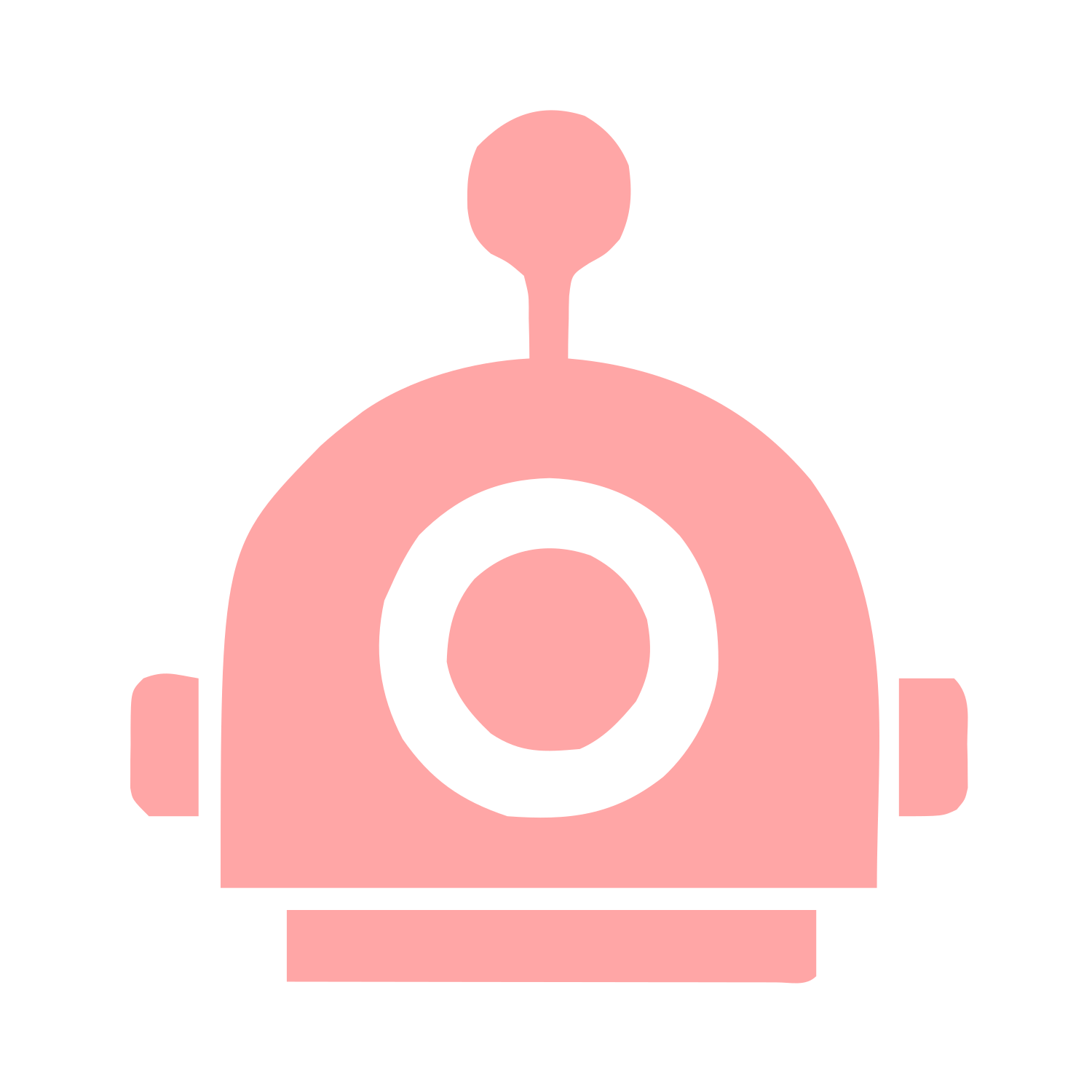 Robot Head Bold Logo #ffa6a6