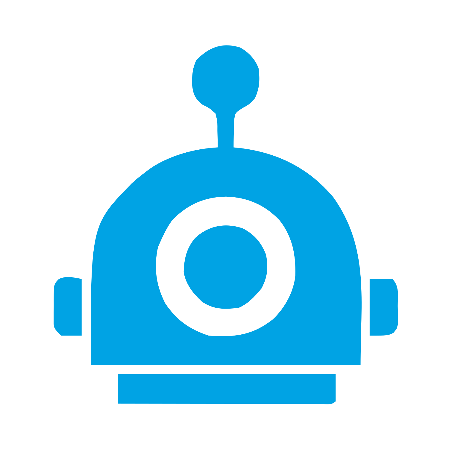 Robot Head Bold Logo #00a3e4