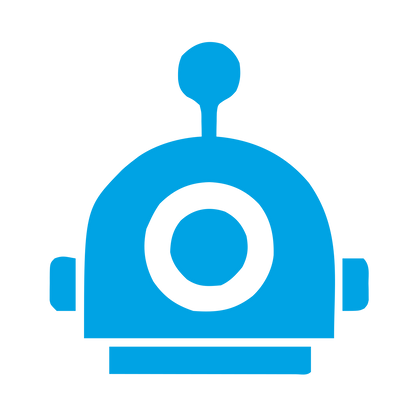 Robot Head Bold Logo #00a3e4