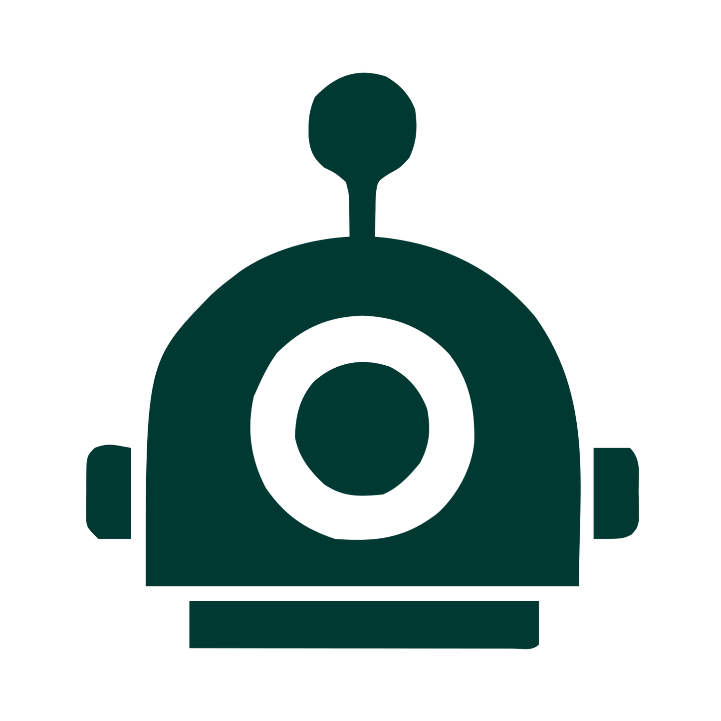 Robot Head Bold Logo #003932