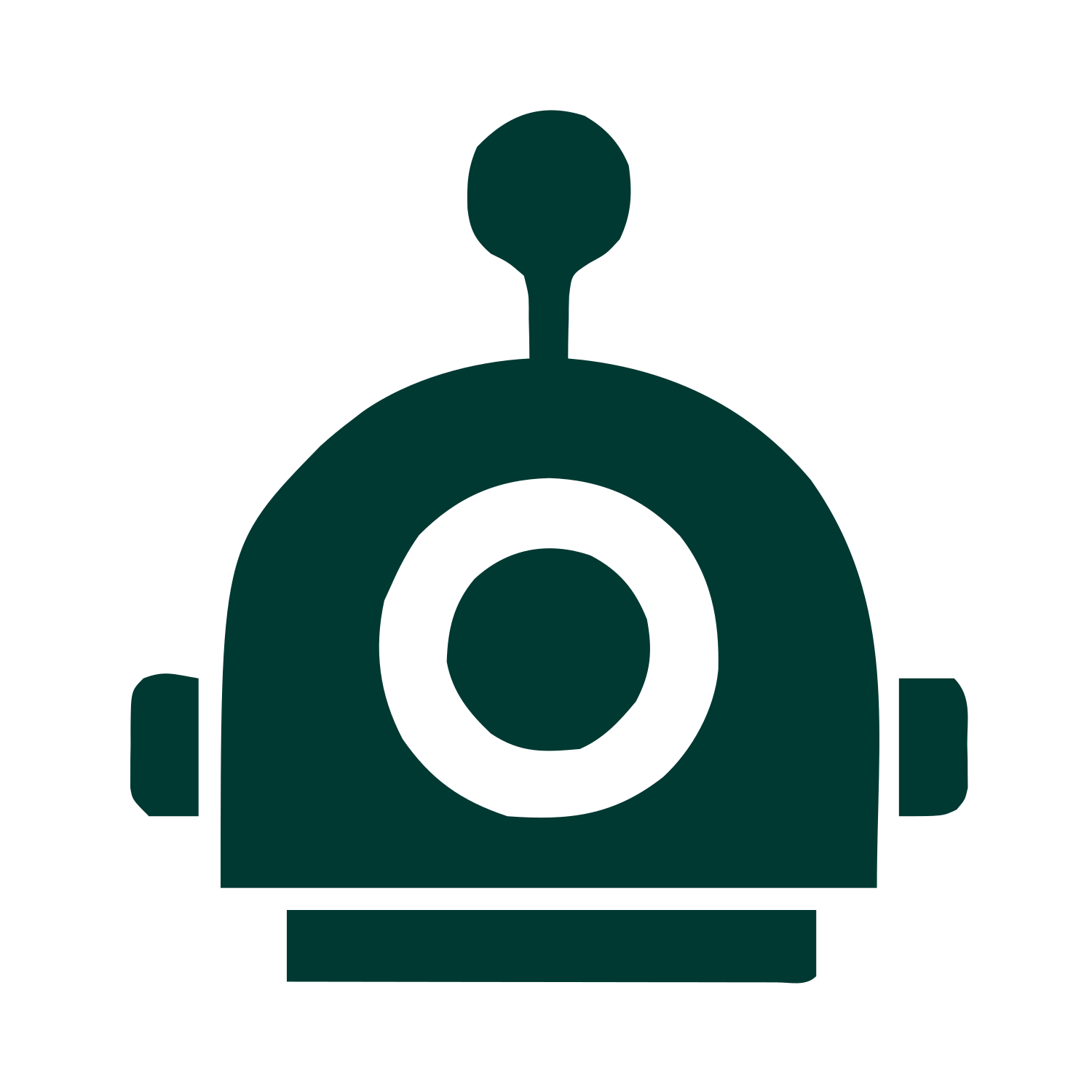 Robot Head Bold Logo #003932