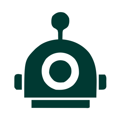 Robot Head Bold Logo #003932