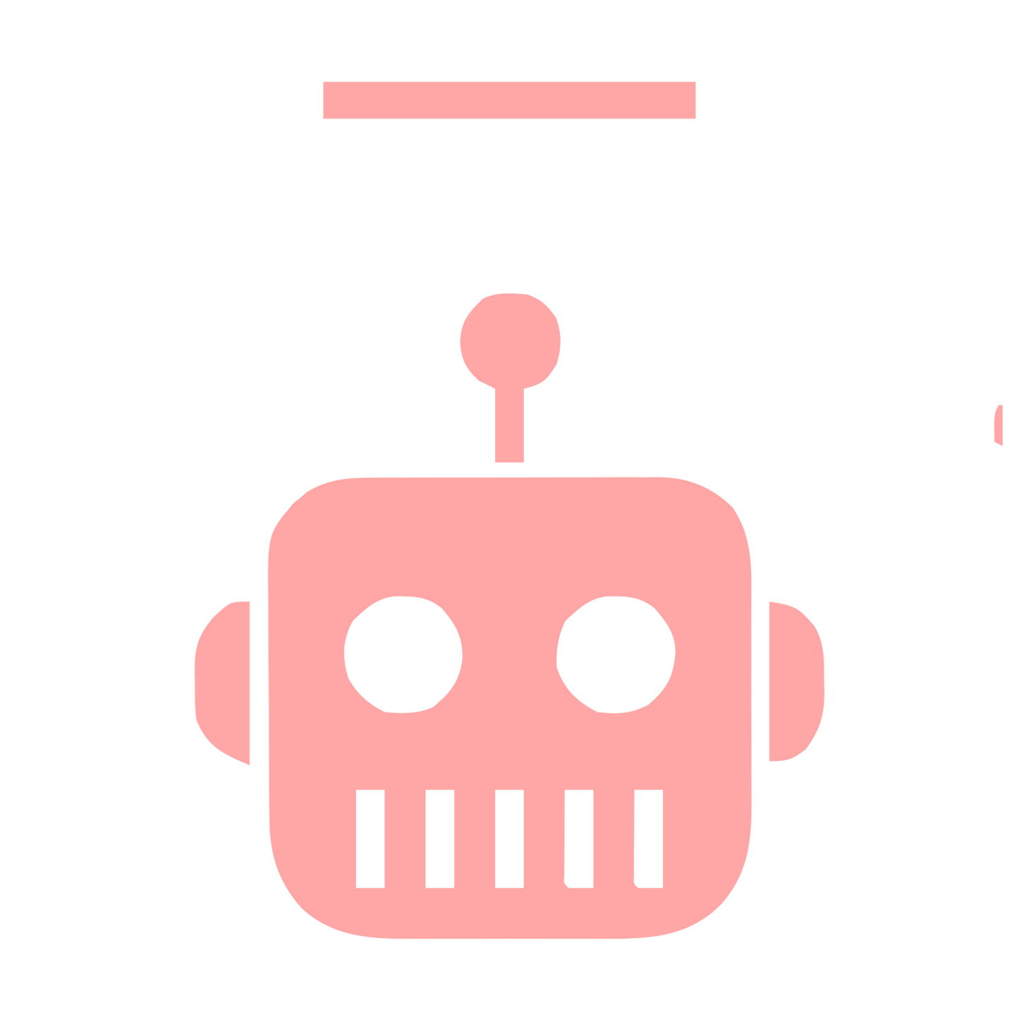 Bold Geometric Robot Head Logo #ffa6a6