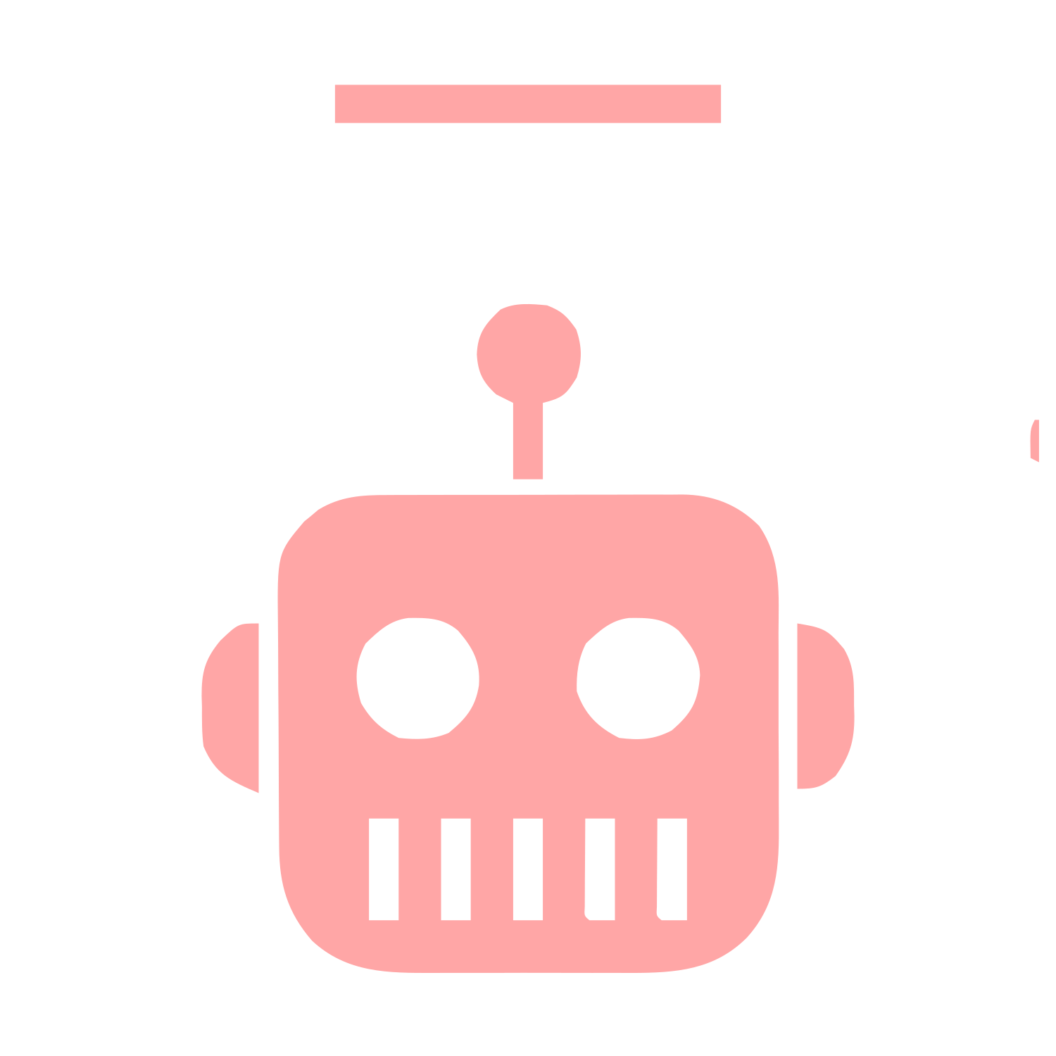 Bold Geometric Robot Head Logo #ffa6a6