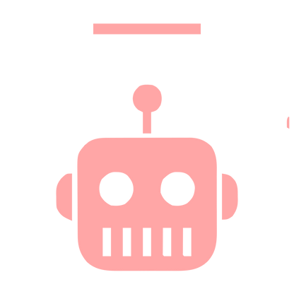Bold Geometric Robot Head Logo #ffa6a6
