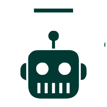 Bold Geometric Robot Head Logo #003932