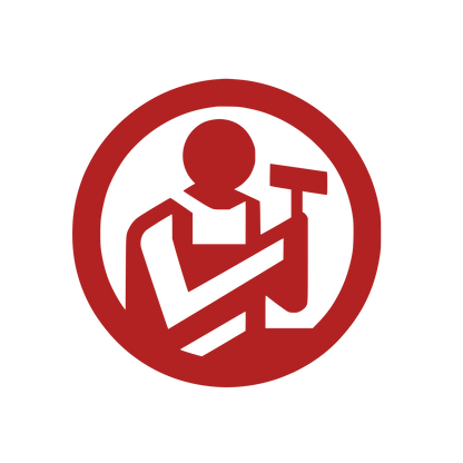 Worker Tool Logo #B22222