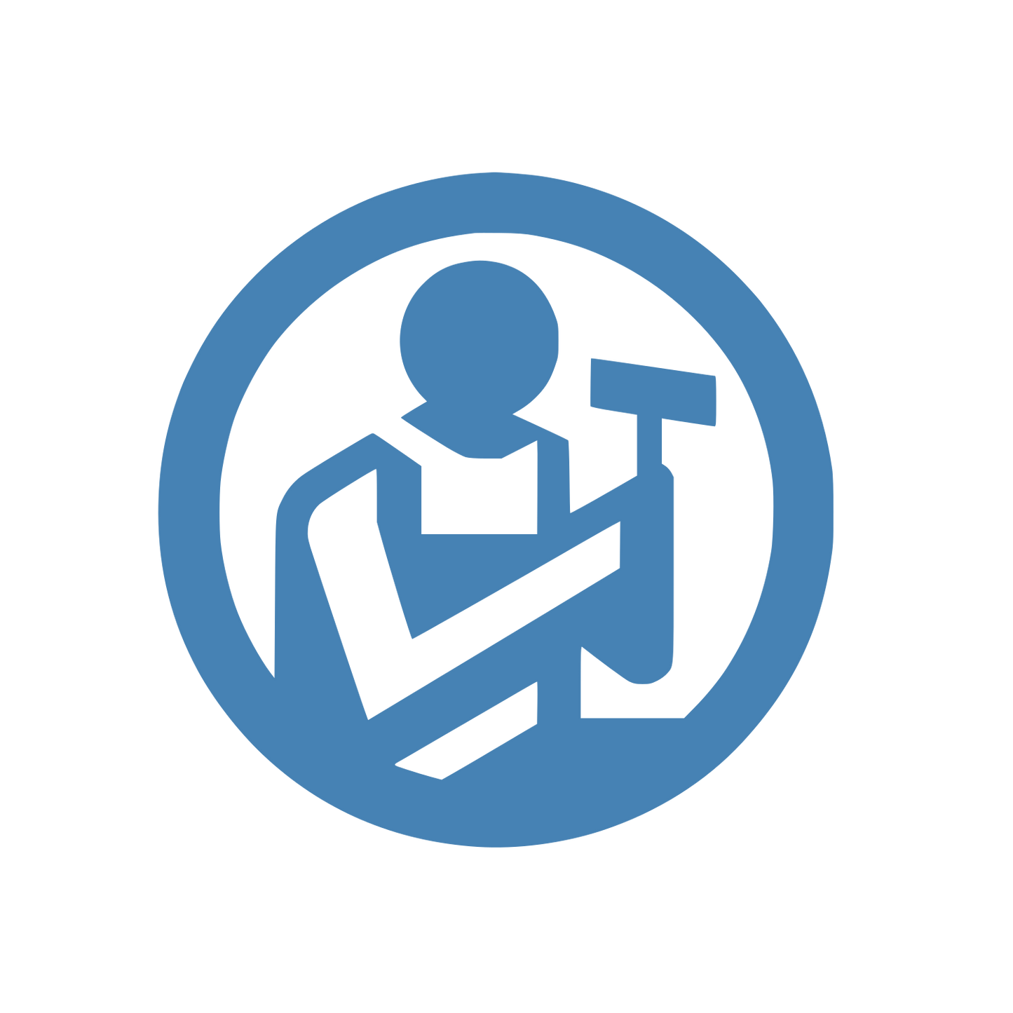Worker Tool Logo #4682B4