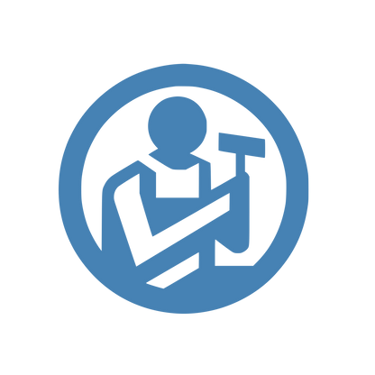 Worker Tool Logo #4682B4