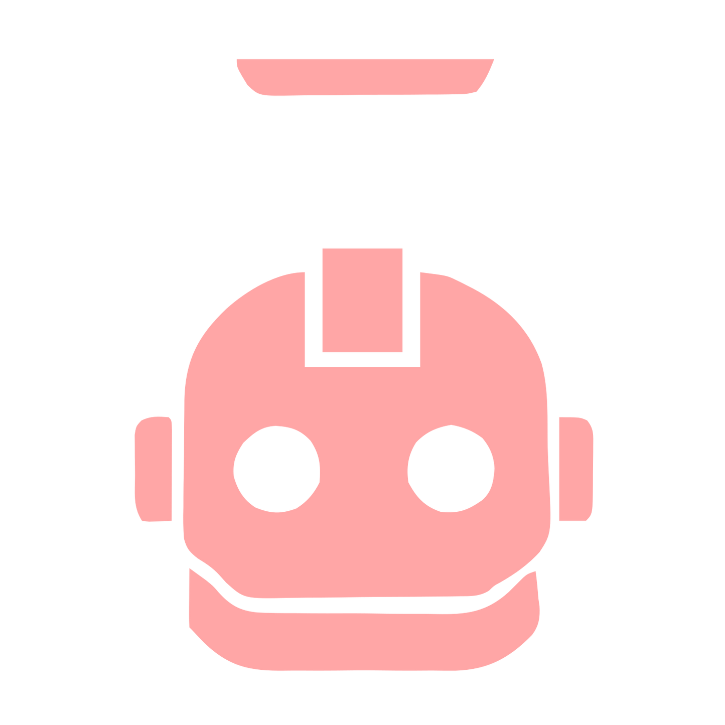 Bold Geometric Robot Head Logo #ffa6a6