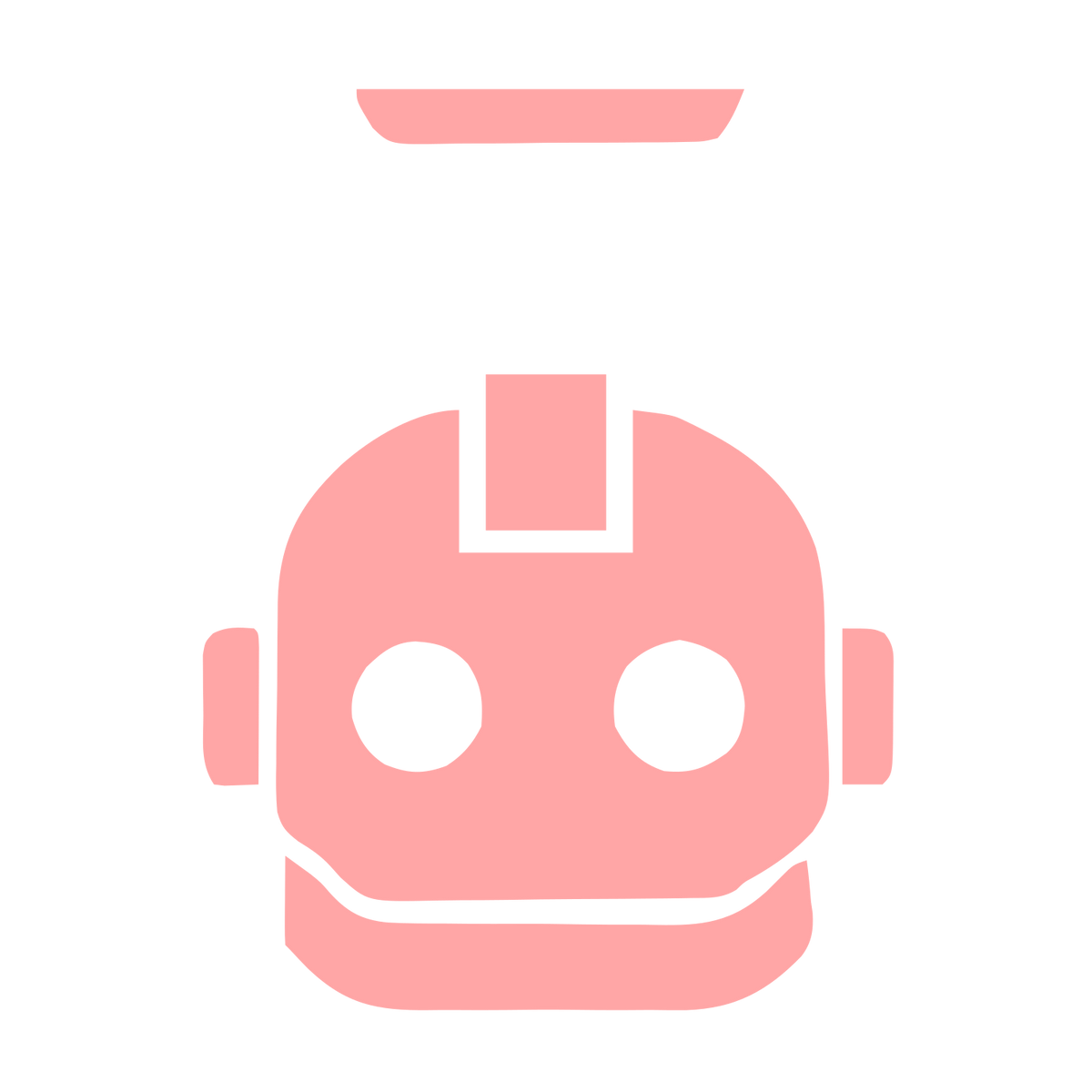 Bold Geometric Robot Head Logo #ffa6a6