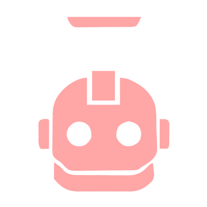 Bold Geometric Robot Head Logo #ffa6a6