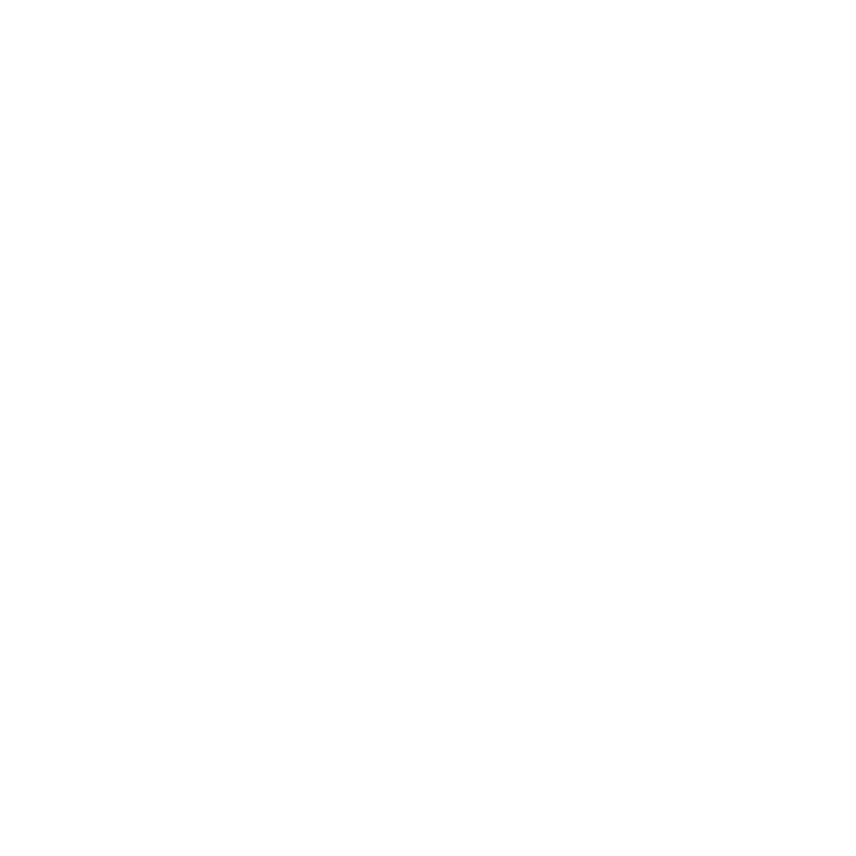Bold Geometric Robot Head Logo #ffffff