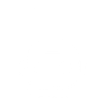 Bold Geometric Robot Head Logo #ffffff