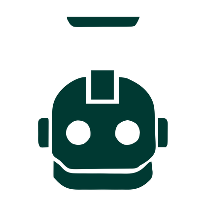 Bold Geometric Robot Head Logo #003932