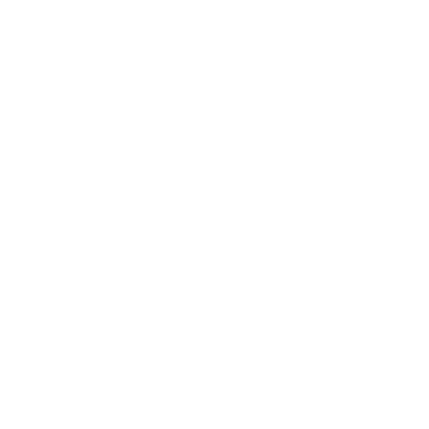 Bold Robot Head Logo #ffffff
