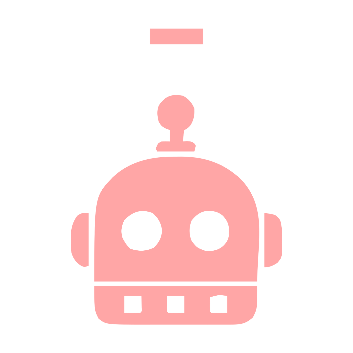 Bold Geometric Robot Logo #ffa6a6