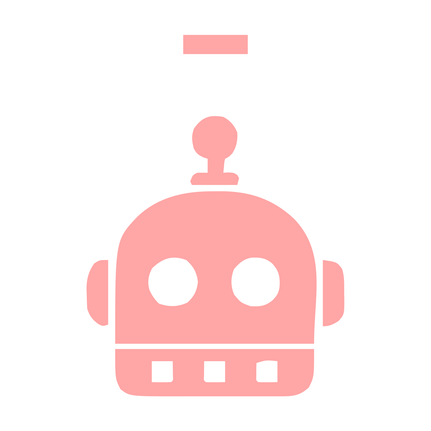 Bold Geometric Robot Logo #ffa6a6