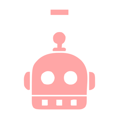 Bold Geometric Robot Logo #ffa6a6