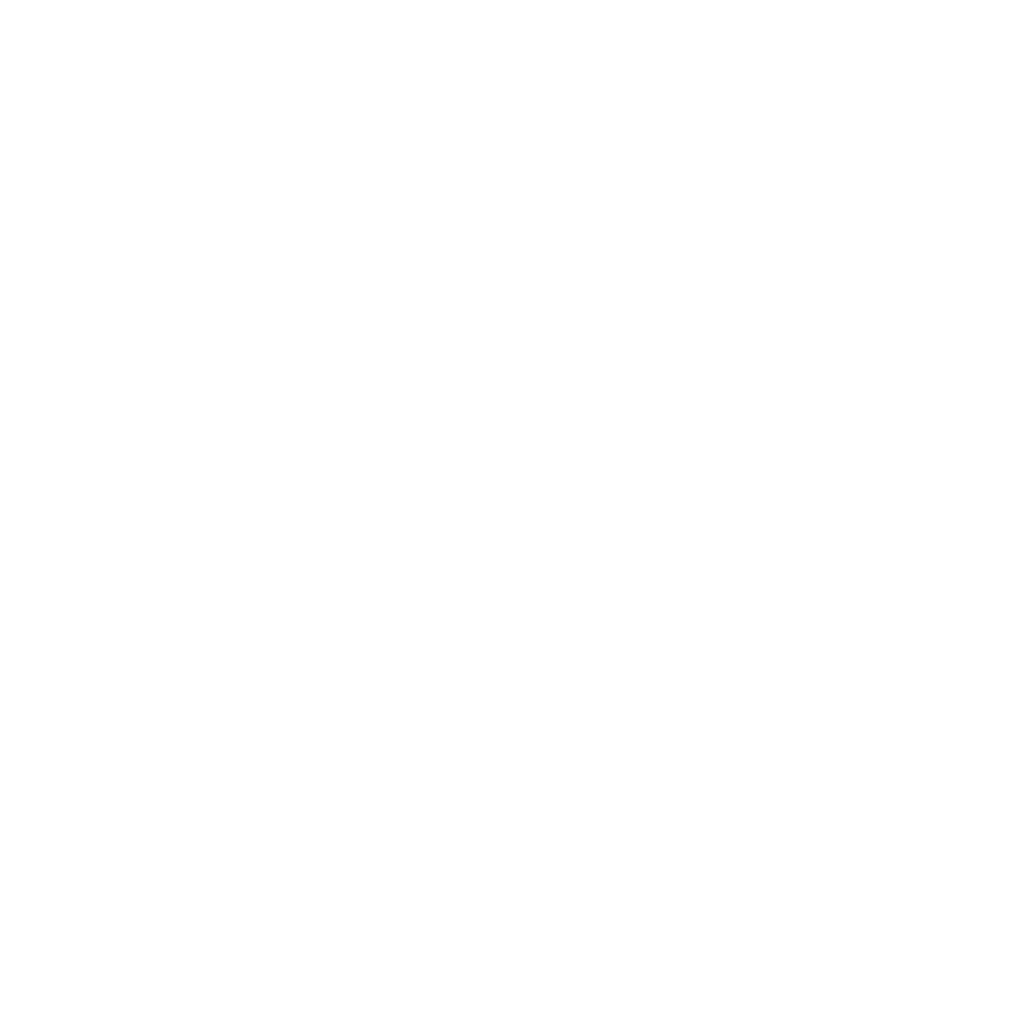 Bold Geometric Robot Logo #ffffff