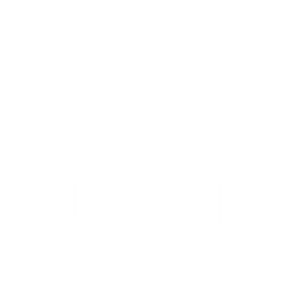 Bold Geometric Robot Logo #ffffff