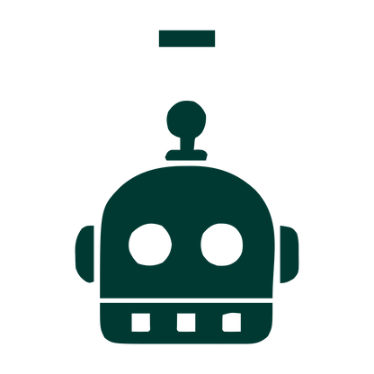Bold Geometric Robot Logo #003932
