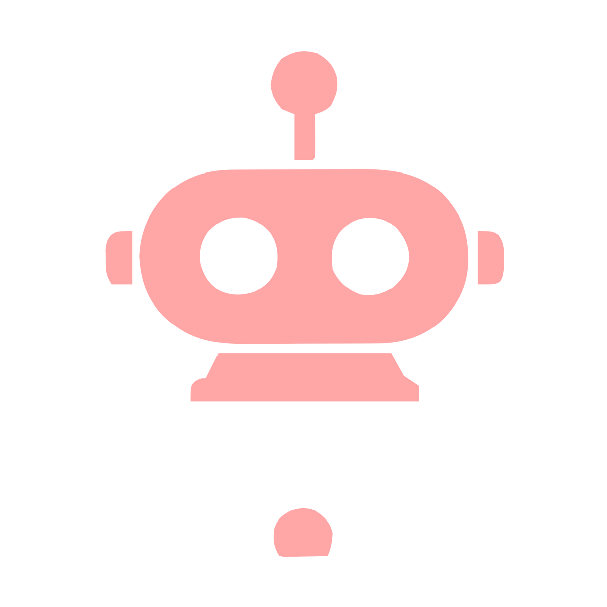 Robot Head Logo #ffa6a6
