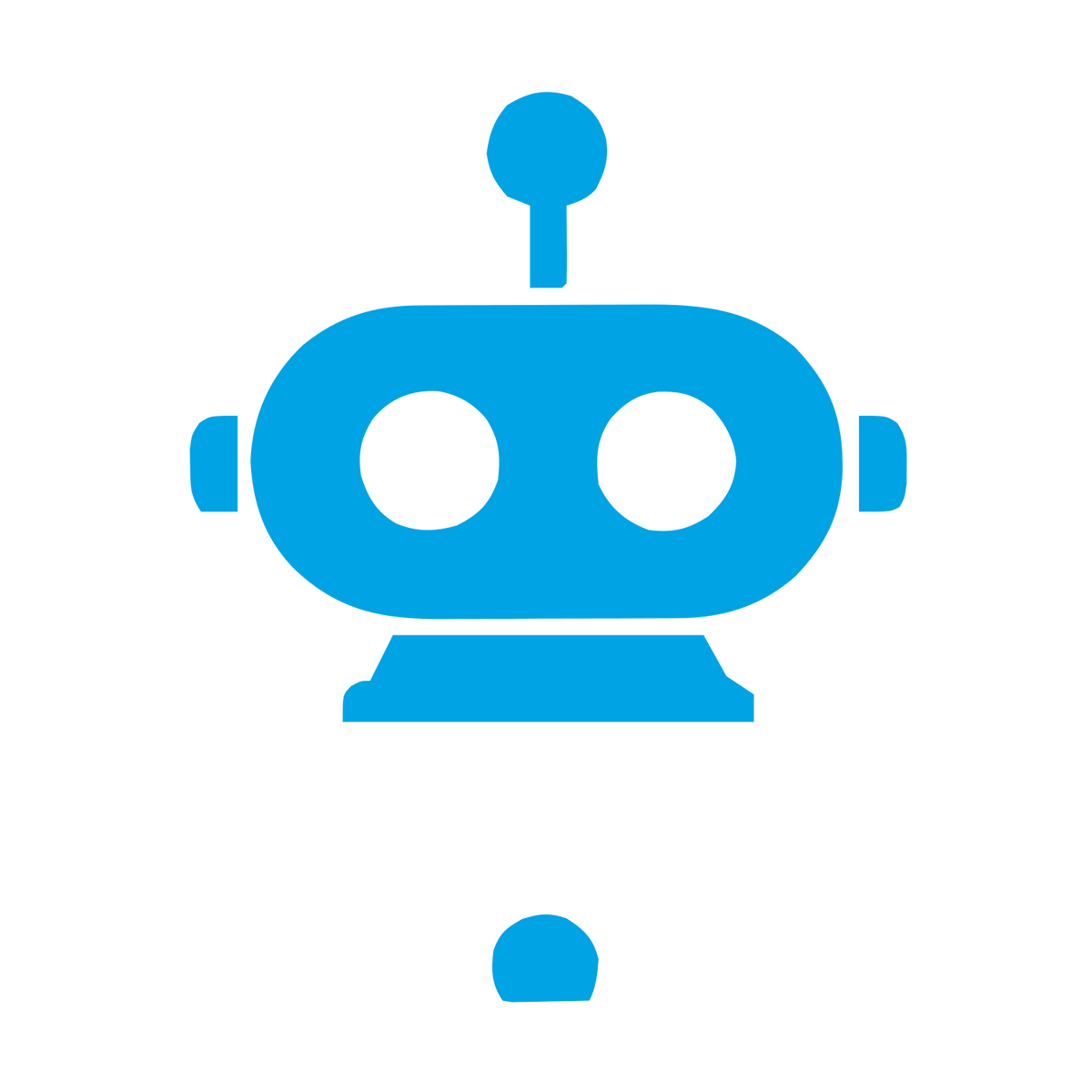 Robot Head Logo #00a3e4