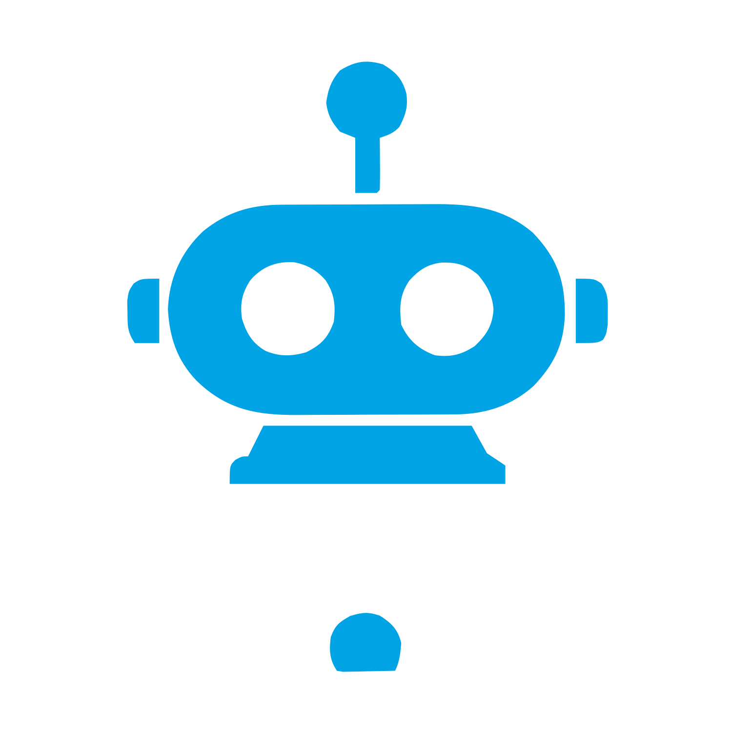 Robot Head Logo #00a3e4