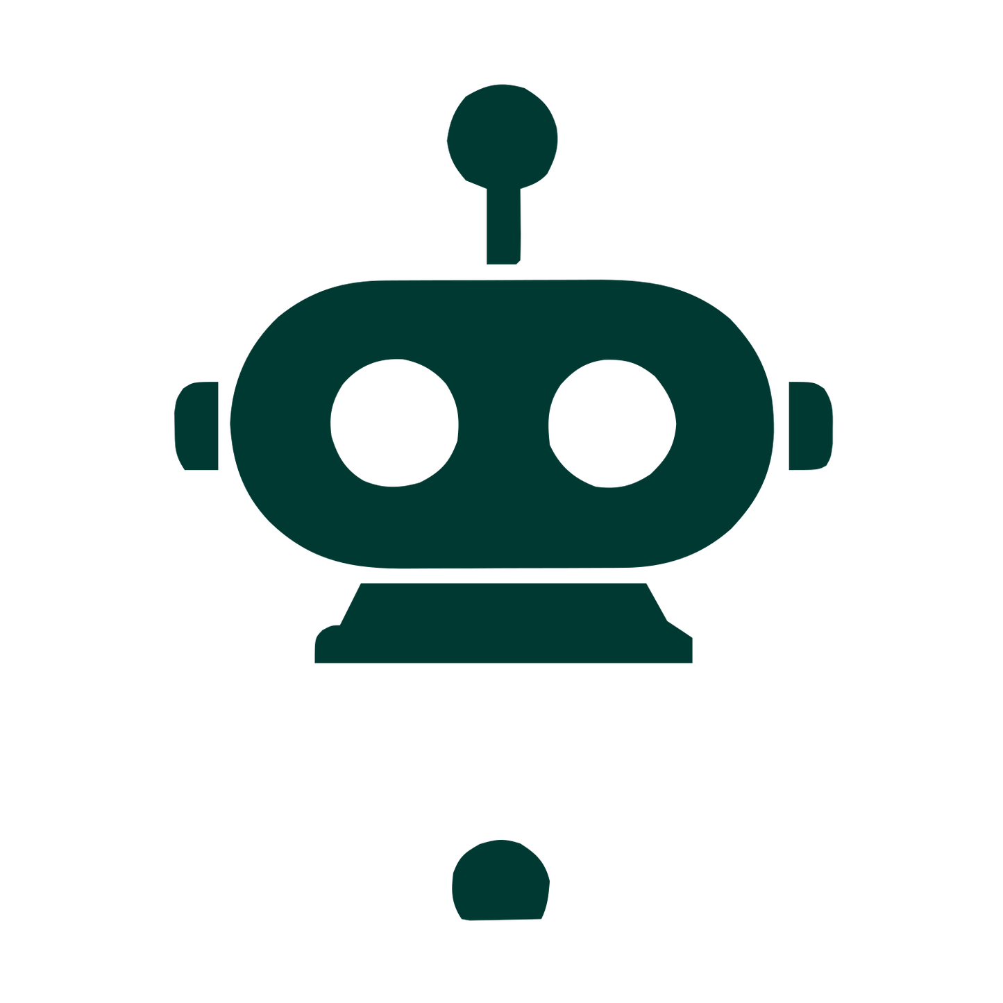 Robot Head Logo #003932