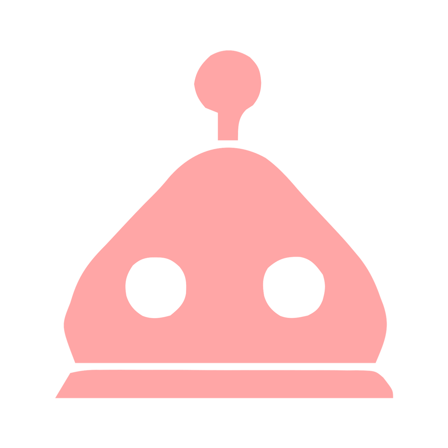 Robot Head Dome Logo #ffa6a6