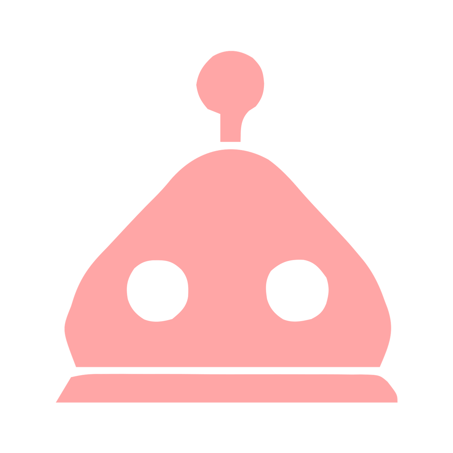Robot Head Dome Logo #ffa6a6