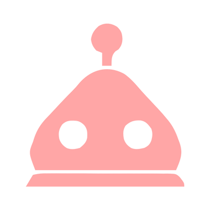Robot Head Dome Logo #ffa6a6