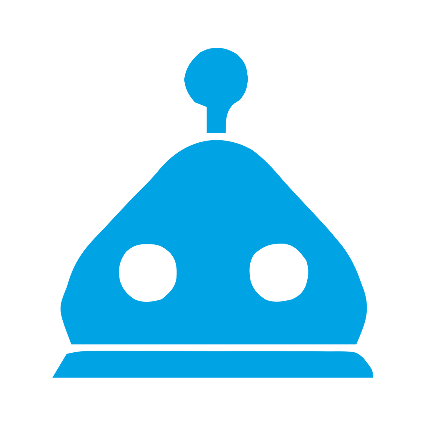 Robot Head Dome Logo #00a3e4