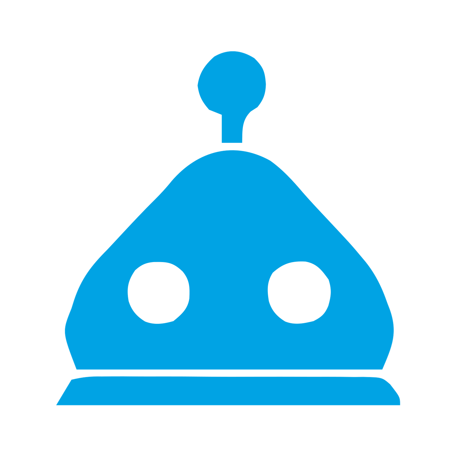 Robot Head Dome Logo #00a3e4