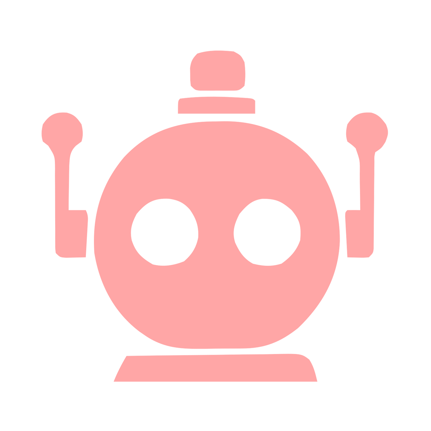 Bold Geometric Robot Logo #ffa6a6