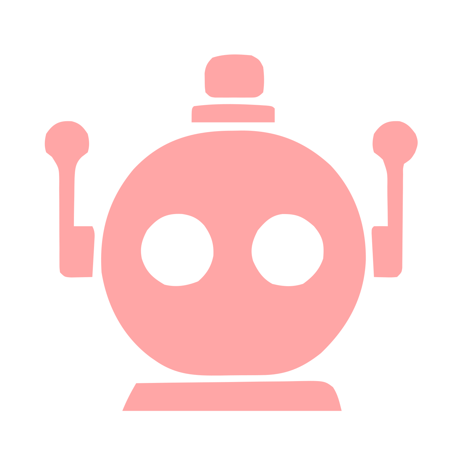 Bold Geometric Robot Logo #ffa6a6