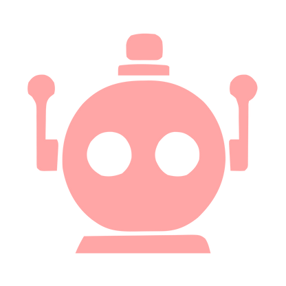 Bold Geometric Robot Logo #ffa6a6
