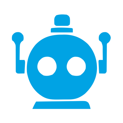 Bold Geometric Robot Logo #00a3e4