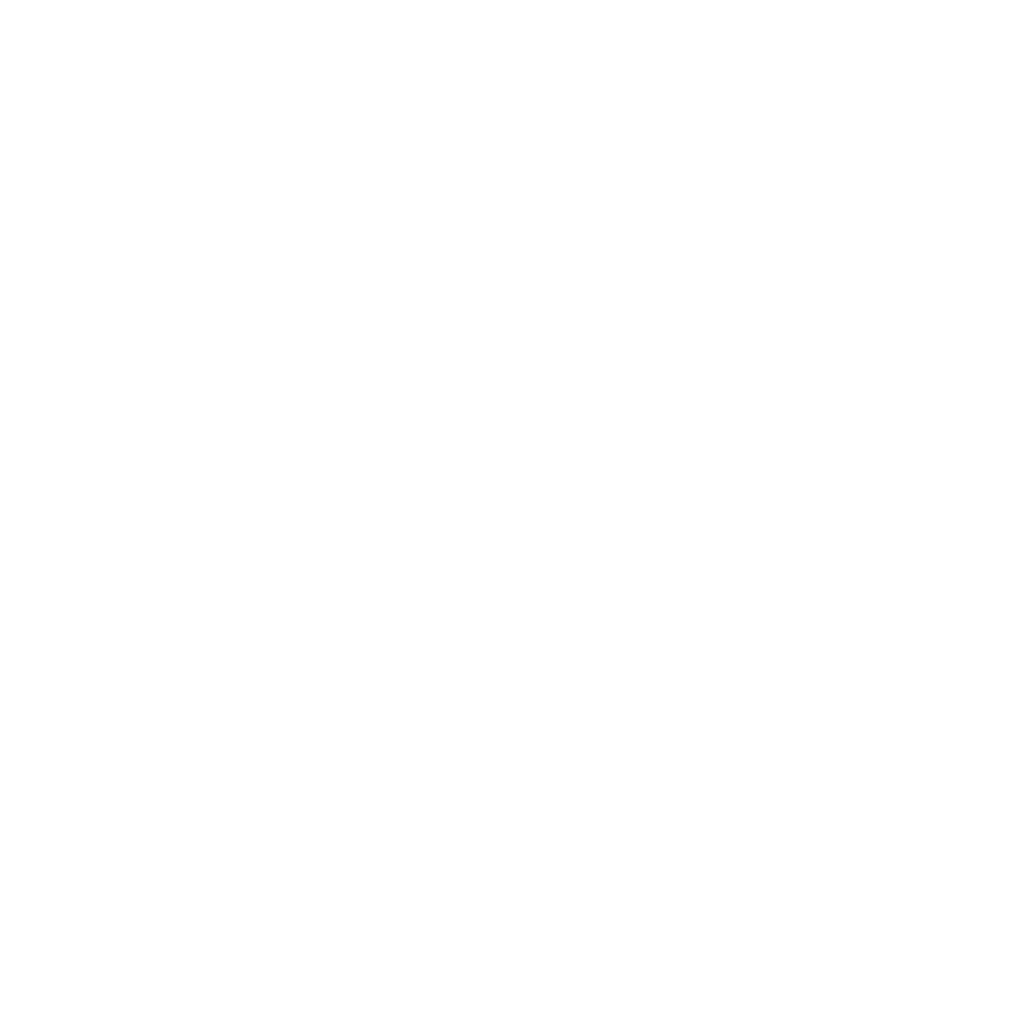Bold Geometric Robot Logo #ffffff